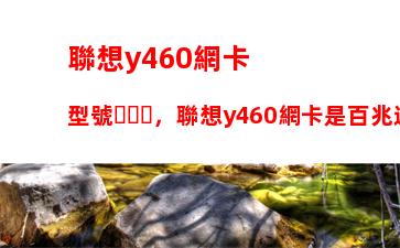 聯想y460網卡型號，聯想y460網卡是百兆還是千兆